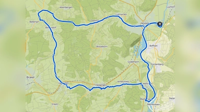 Karte für den NRW Radtag. (Foto: privat)