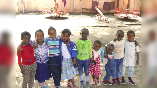 Kinder im Kinderdorf Awassa. (Foto: Verein Dritte Welt und Umwelt e.V.)