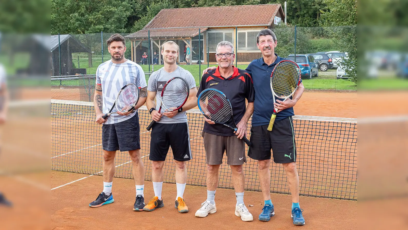 Doppelfinale (v.l.): Simon Berlage, Carsten Grimme, Helmut Conze und Georg Schulze (Foto: Christian Riefling)